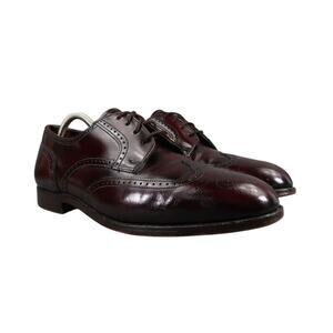 ET Wright Shoes Mens 10 Oxford Derby Wingtip Brogue Leather Classic Dress Formal